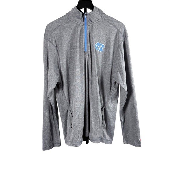 Champion Other - Champion Mens UNC Tar Heels Quarter Zip Pullover Gray Heather XL University NC